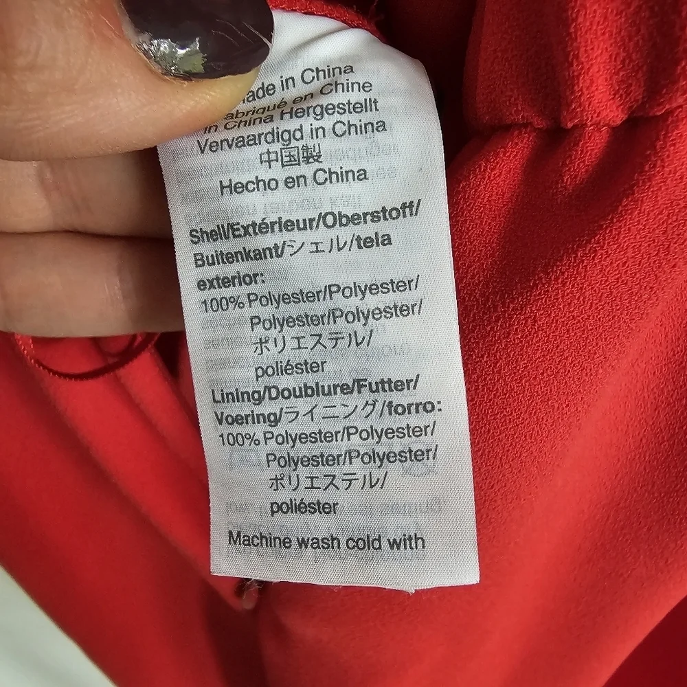 J. Crew Red Ruffle Jumpsuit - Picture 9 of 9